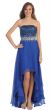 Main image of Strapless Hi-Low Formal Prom Dress with Sequin Bodice